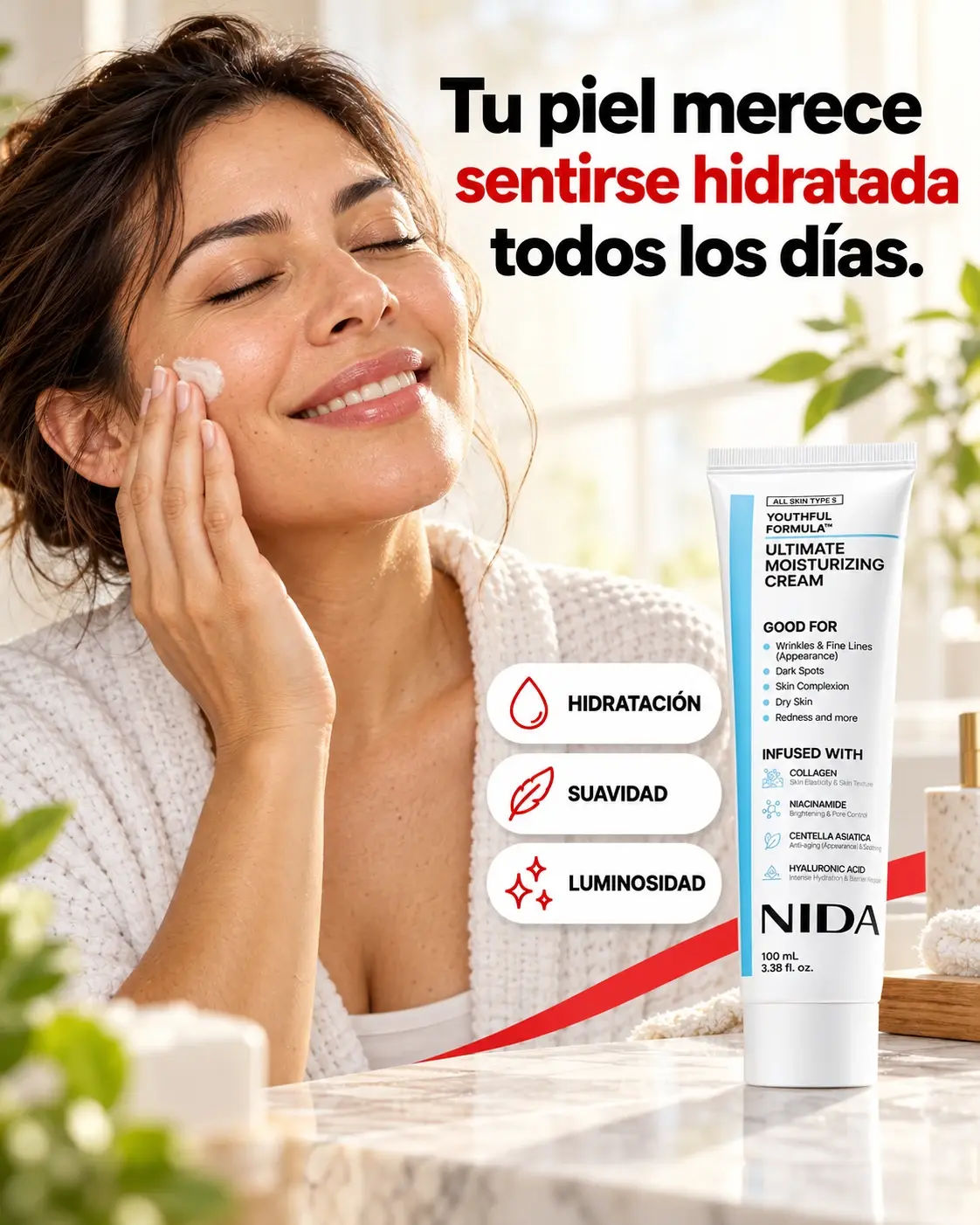 Tu piel merece sentirse hidratada todos los días.