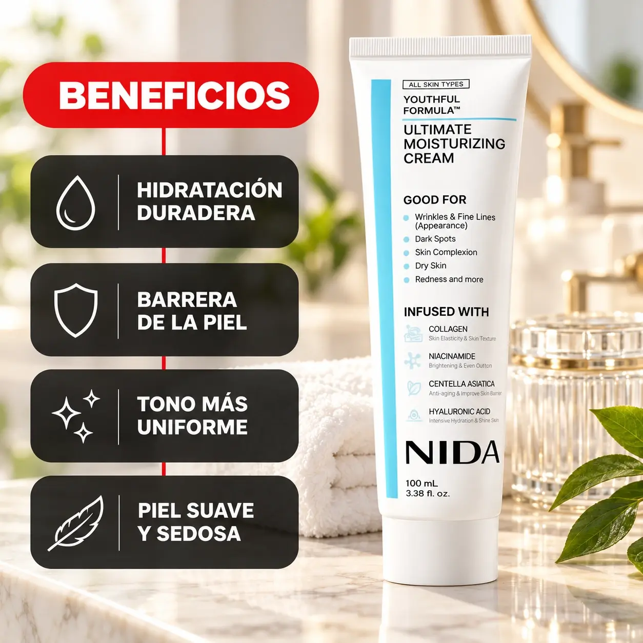 Crema Facial NIDA | Hidratante 100 ml