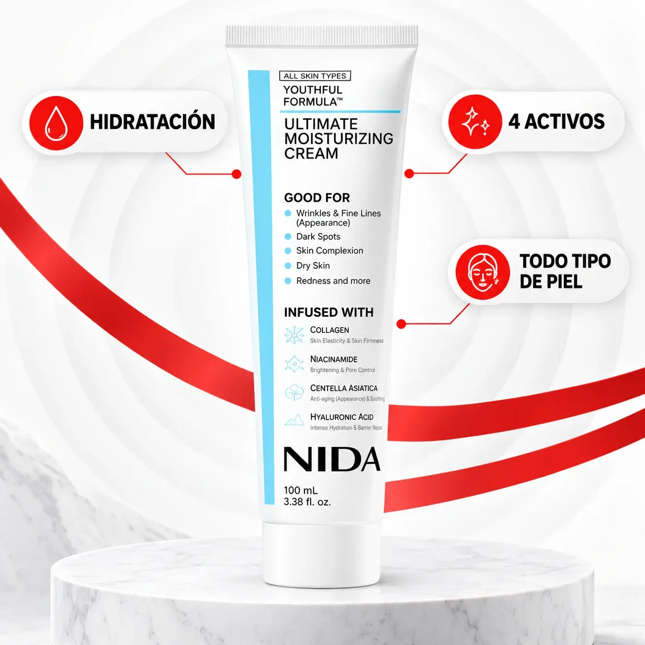 Crema Facial NIDA | Hidratante 100 ml